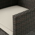thumbnail image 3 of Emanuel Outdoor Wicker Dining Chairs with Cushions, Set of 4, Multibrown, Light Brown, 3 of 4