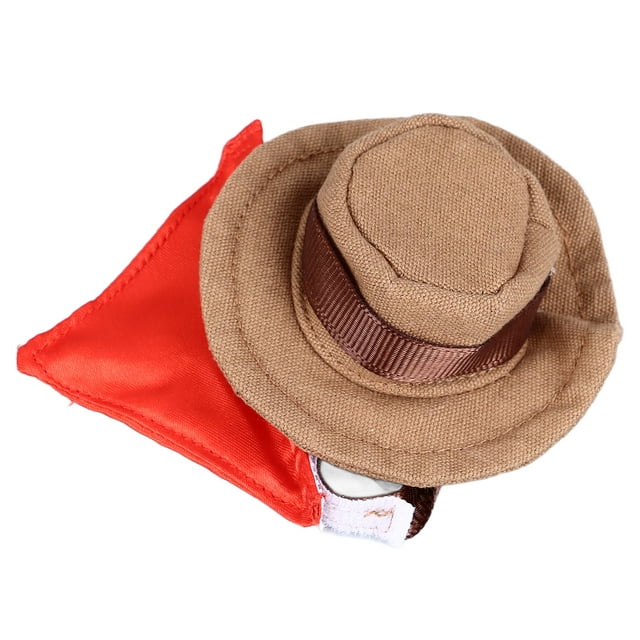 Sombrero de Vaquero de Reptil de material Suave, Cómodo JUEGO DE GORRO Y Pañuelo para Mascotas, Disfraz de Lagarto de Halloween para Perros Pequeños, Hímter Con Lindo Babero