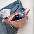 thumbnail image 2 of Bolso de pecho para mujer, riñonera de lona a la moda, riñonera, bolsas de viaje al aire libre (rosa), 2 of 9