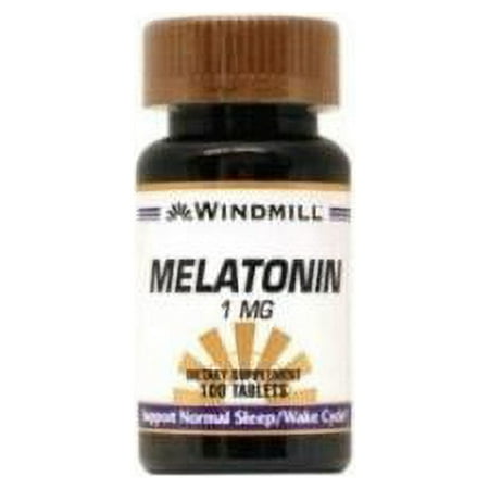 5 Pack Windmill Melatonin 1mg 100 Tablets Each