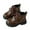 Brown Boots for Kid, variant on Kids Dress Boots Lace Up Closure Classic Design Sturdy Sole Durable Construction For School Events Formal Occasions Black 10 Years