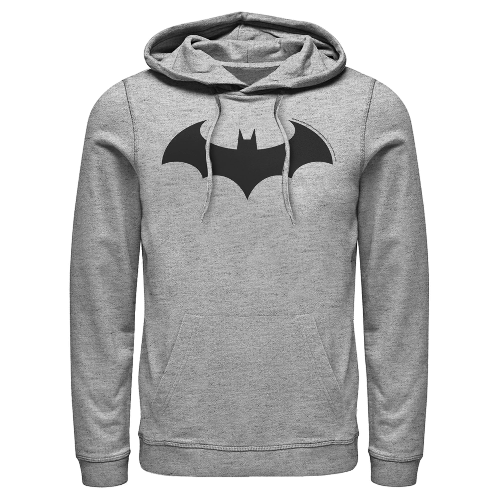 Men s Batman Logo Classic Pull Over Hoodie Athletic Heather Medium Walmart