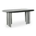 thumbnail image 2 of Moe's Home Collection Celia Oval Dining Table Panda Marble Stone Dining Tables, 2 of 7