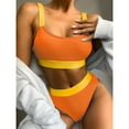 thumbnail image 4 of Lovzfmll Women's Bikini Set, Color Block Crop Top, Beach Cover Up Bathing Suit for Two Piece Summer Fashion, 4 of 8