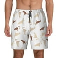 thumbnail image 3 of Uemuo Leopard Print Pattern Mens Swim Trunks Quick Dry Board Shorts with Mesh Lining, Stretch Beach Shorts Quick Dry No-Chafing Board Shorts-XX-Large, 3 of 9