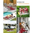 thumbnail image 5 of Outdoor Rug 4x6 ft Red Snowman Christmas Waterproof Outdoor Patio Rug Mat Non Slip Outside Area Rugs Carpet for RV,Camping,Porch,Deck,Pool,Balconybackyard,White Snowflake Xmas Tree, 5 of 9