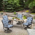 thumbnail image 6 of ARDEN 2-Pack Outdoor Patio Dining Chair Cushion, 20x44, Rain-Proof Seat Pad, Fade-Resistant Outdoor Cushion Blue Garden Floral, 6 of 11