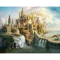 thumbnail image 1 of Taladro de diamante (DE1692) Castillo Cascada Decoración de imagen Kit de dibujo de bricolaje redondo completo 40x50cm Hugtrwg Para estrenar, 1 of 1