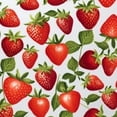 thumbnail image 6 of HAOXIT Spring Tablecloth, Cartoon Style Strawberries on White Background Fresh Fruit Pattern Image, Dining Room Kitchen Round Table Cover, 6 of 8
