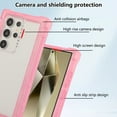 thumbnail image 5 of Shockproof Clear Case for Samsung Galaxy S24, Luxury [Not Yellowing] [10FT Military Drop Protection] Hard PC Transparent Back Drop Protection Phone Cover for Samsung Galaxy S24, Pink, 5 of 8