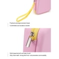 thumbnail image 2 of Portable Zipper Closure Guitar Pick Storage Bag Waterproof Plectrum Large Capacity Organizer Carrying Case Musical Instrument Pink Full Mesh, 2 of 9
