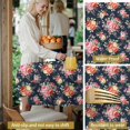 thumbnail image 5 of Pioneer Flower Floral Print Pattern Round Tablecloth 70"x70", Wrinkle Resistant Wipeable Table Cover for Kitchen Dining Room Picnic Patio and Party, 5 of 6