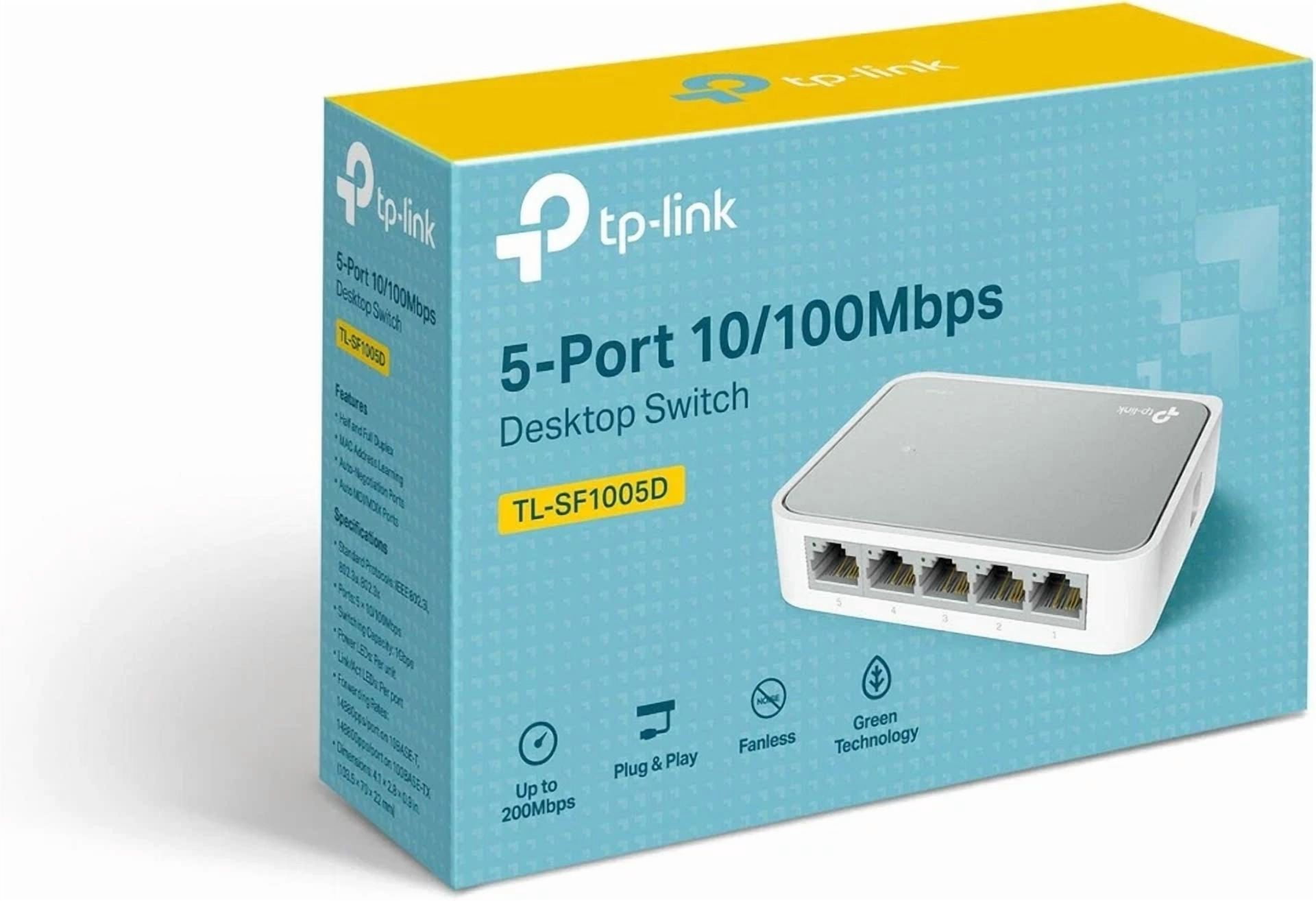 CIRCLE- Tp-Link 5 Port Fast Ethernet Switch | Desktop Ethernet Splitter | Hub |