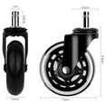 thumbnail image 2 of facefd 5PCS Clear  for Ultra Silent Swivel Casters Transparent PU Chair Casters for Hard Floors, 2 of 6