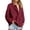Wine, variant on Comdrip Half Button Pullover Women, Ladies' Casual Button Pocket Stand Collar Fleece Lined Warm Sweatshirt Warm Pullover Tops Sweatshirts for Women Loose Fit Blackish Green L