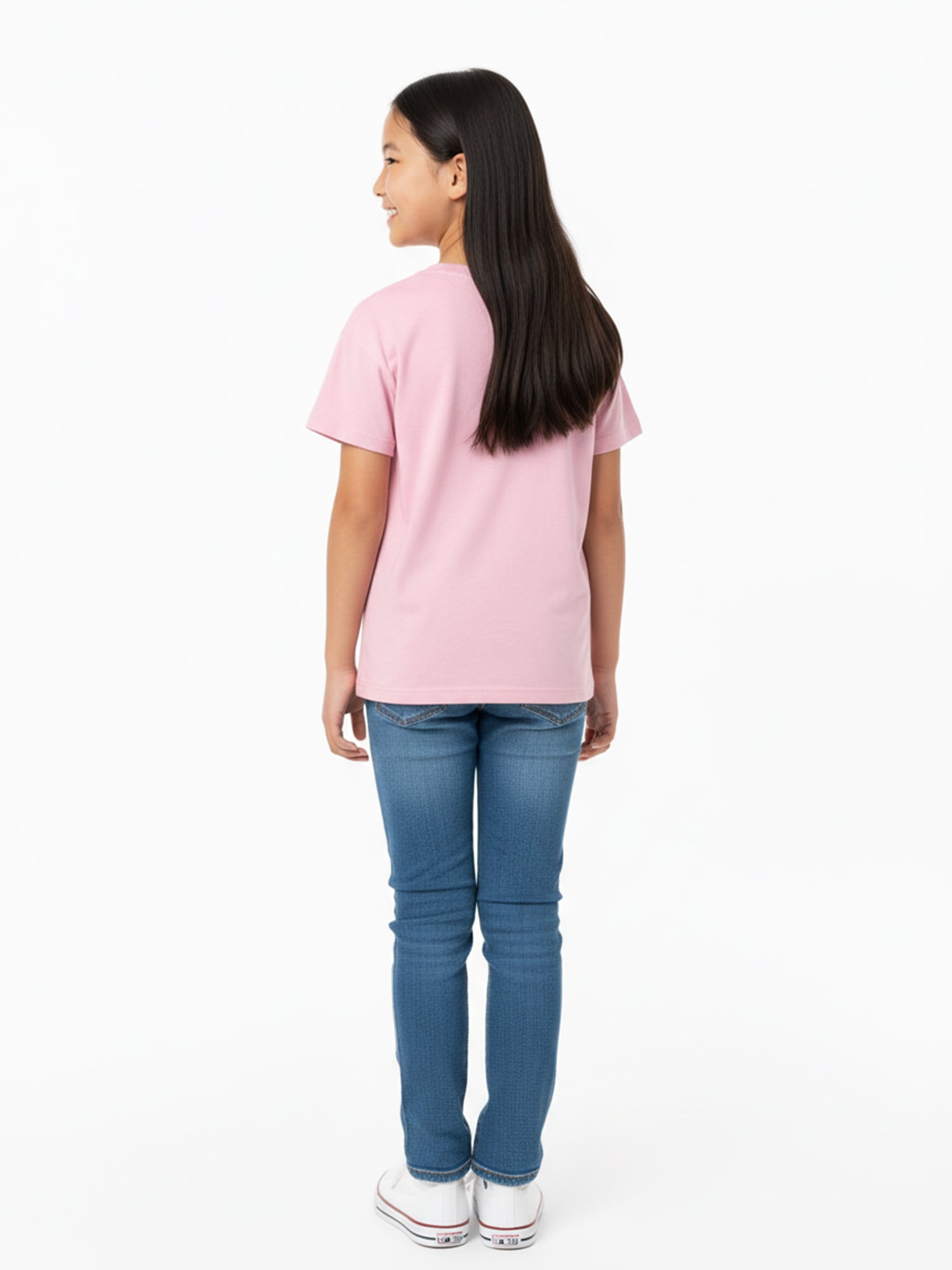 Pokemon Eevee Girls Graphic Crewneck Tee with Short Sleeves, Sizes 4-16