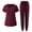 #4Wine, variant on Byworldtasic Women's Lightweight Work Set Hospital Work Clothes Short Sleeve Tops and Drawstring Pants Set with Pocket