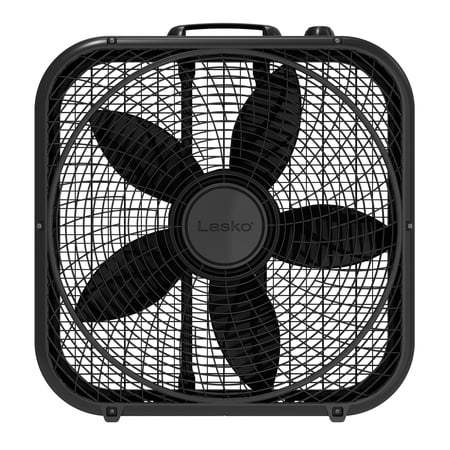Lasko Cool Colors 20" Weather Resistant Box Fan, with 3-Speeds, 22" Height, Black, B20301, New (2 Pcks)