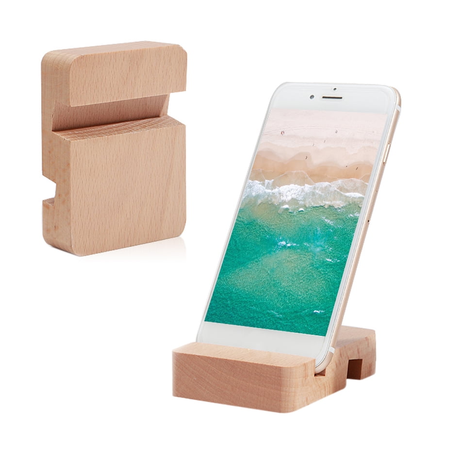 AIHOME Wooden Double Slot Mobile Phone Holder Universal Stand Walmart