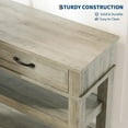 thumbnail image 5 of Huisuilinss Long Console Table,3 Tier Entryway Table,Farmhouse Wood Sofa Table Behind Couch With 2 Storage Drawers,Hallway Table For Entrance Foyer Living Room, 5 of 9