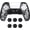 Samurai Prajna (White), variant on PlayVital Pure Series Dockable Model Anti-Slip Silicone Cover Skin for ps5 Controller, Soft Rubber Grip Case for ps5 Controller Fits with Charging Station with Thumb Grip Caps - Samurai Prajna (White)