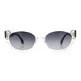 thumbnail image 4 of Womens Mod Urban City Hipster Rectangle Cat Eye Plastic Sunglasses Clear Tortoise - Smoke, 4 of 8