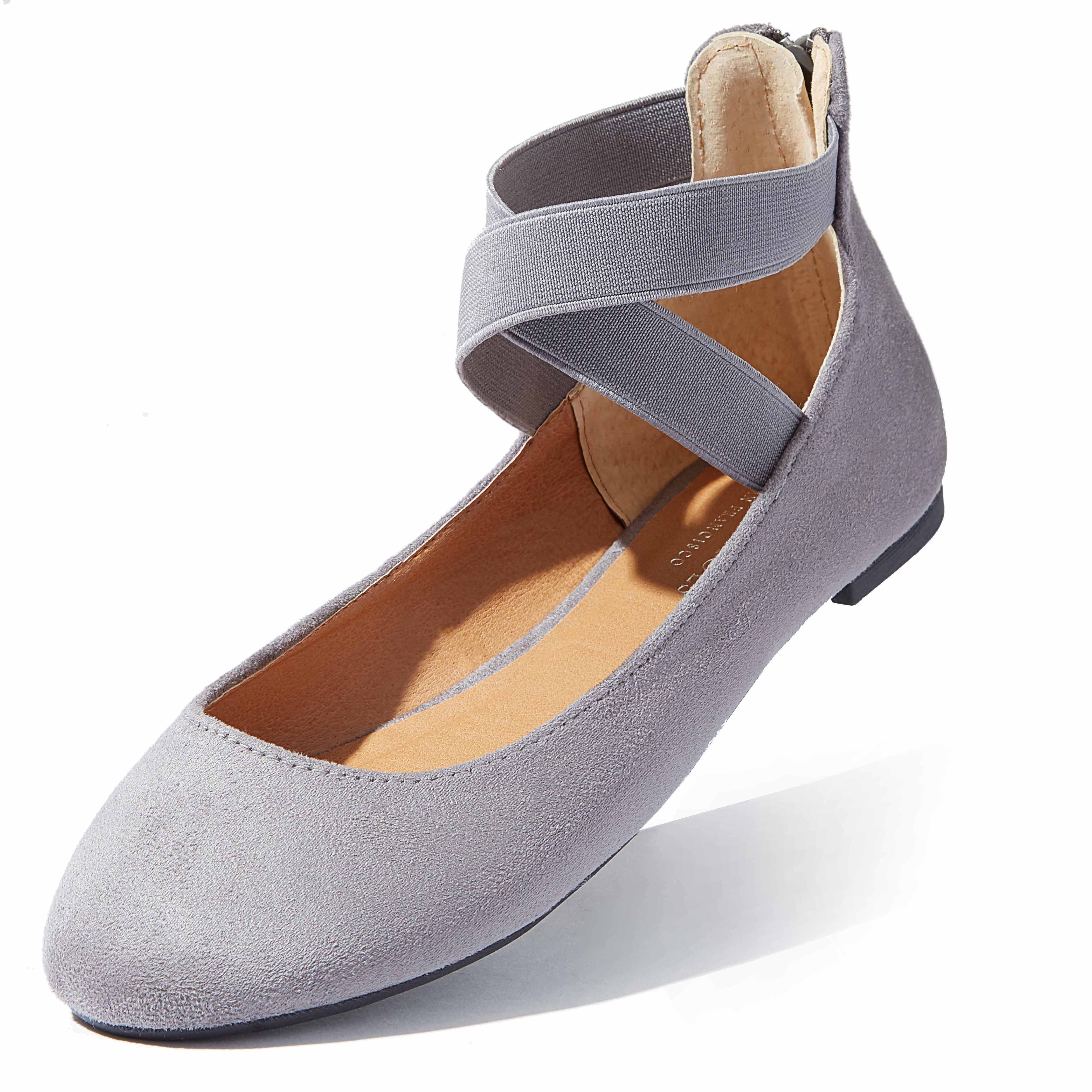 DailyShoes - Woman Shoes Under 20 Dollars Shoes Ballet Ankle Strap Elastic Hot Solid Breathable 