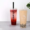 thumbnail image 5 of 100 Pcs Boba Straws Smoothie Straws,Individually Wrapped Disposable Jumbo Large Wide-mouthed Milkshake Drinking Straws,Black (0.43" Diameter and 9.45" long), 5 of 8
