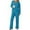 A_lake Blue, variant on Ekouaer Womens Ribbed Knit Pajamas Set V Neck Long Sleeve Pj Set 2 Piece Matching Sleepwear Top and Pant Loungewear