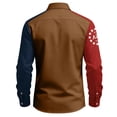 thumbnail image 4 of Mens 250th Anniversary USA Shirt American Flag Button Down Shirts Long Sleeve Slim Fit Patriotic T-shirt, 4 of 4