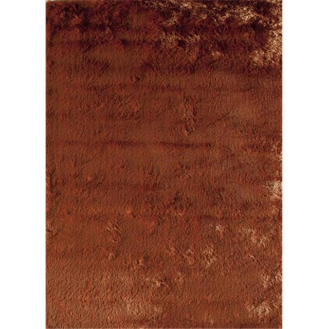 Rugs America 24094 18 x 27 in. Luster Shag Burnt Orange Rectangular Area Rug