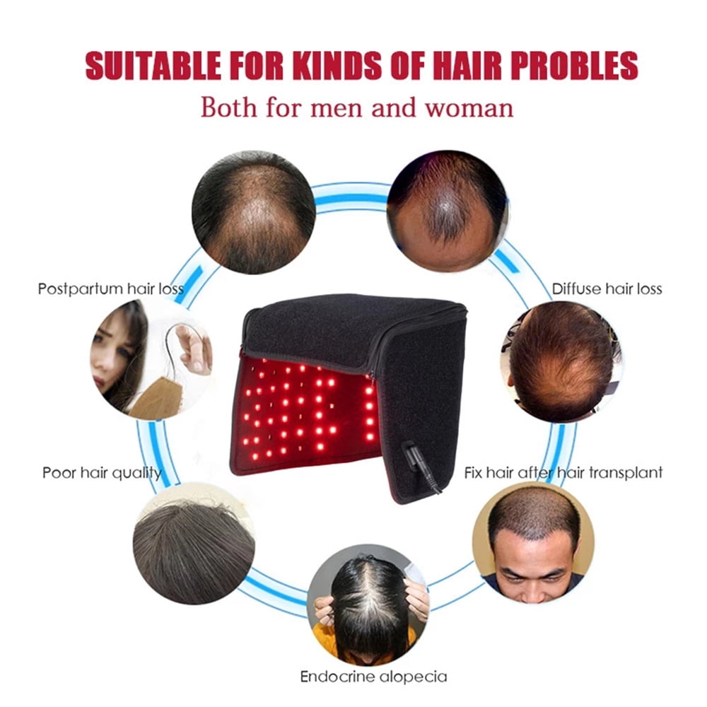 Red Light Wellness Cap for Scalp Care Support, Corded Hands-Free Device with Dual-Wavelength LEDs and Timed Sessions for Men and Women, Personal Care Accessory