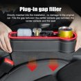 thumbnail image 4 of Car Seat Trough Filler Organizer with USB LED Lights, Cup Holder Car Storage Box with 2 Fast-Charging Port Interior Accessory, 4 of 8