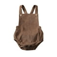 thumbnail image 1 of SUNSIOM Newborn Baby Corduroy Sleeveless Romper Solid Color Backless Jumpsuit, 1 of 5