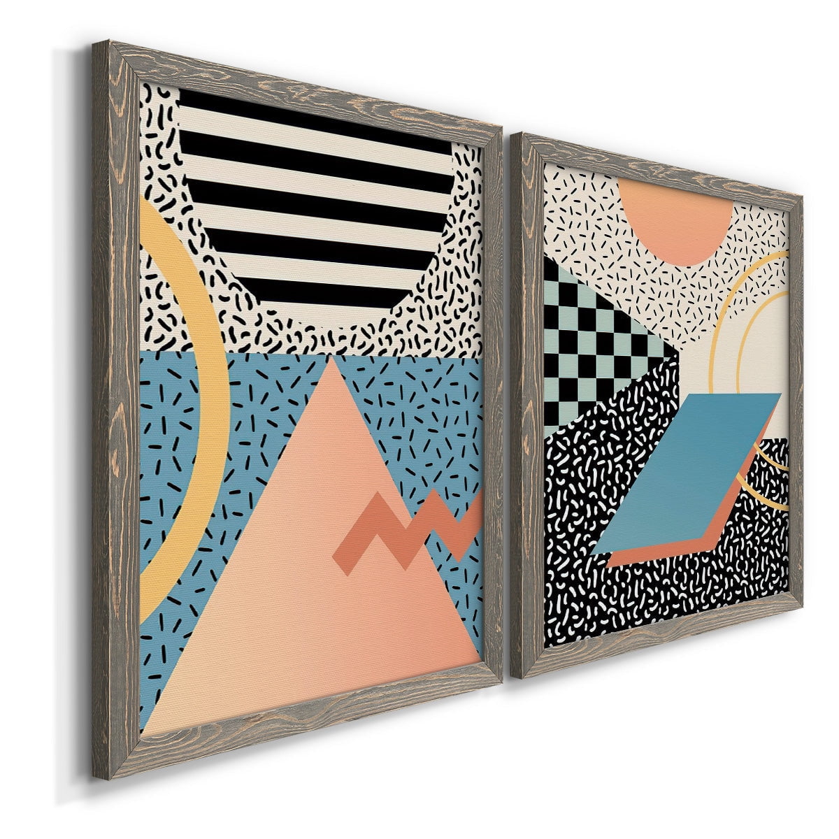 Modern Memphis I - Premium Framed Canvas 2 Piece Set - Ready to Hang