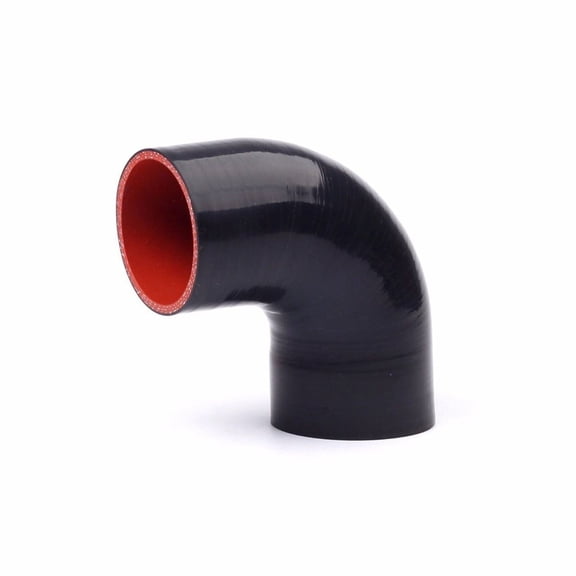 YIUIY 3" 76mm 90 Degree Elbow Silicone Hose Turbo Coupler Intake Pipe Black-red