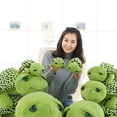 thumbnail image 4 of BESTSKY Plush Turtle Stuffed Animal Toys Big Eyes Sea Turtle Tummy Hugging Gift for Kids, 4 of 7