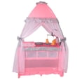 thumbnail image 2 of CUNA CORRAL PARA BEBE ANGELIN NONI PORTATIL CON VELO ALTO ROSA, 2 of 3