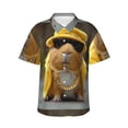 thumbnail image 1 of Balery Heavy Metal Style Guinea Pig Camisas hawaianas de manga corta para hombre, camisas playeras de corte holgado, camisas de vacaciones con botones,XX-Large, 1 of 7