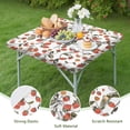 thumbnail image 4 of Strawberry Plants Fruit Flower Leaf Square Fitted Tablecloth with Elastic Edge,Square Table Cover,Washable Elastic Table Cover for Home Kitchen Party Decor 34"x34", 4 of 6