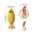 thumbnail image 4 of FEOLGEHLY Catnip Toy Set for Indoor Cats, Silvervine Cat Toy with Chew Sticks Fish Ball Mouse Feather, Cat Teething Toy Boredom Relief Anxiety Relief, Cat Chew Toy Multi-Shape Play Set (Brown D), 4 of 7