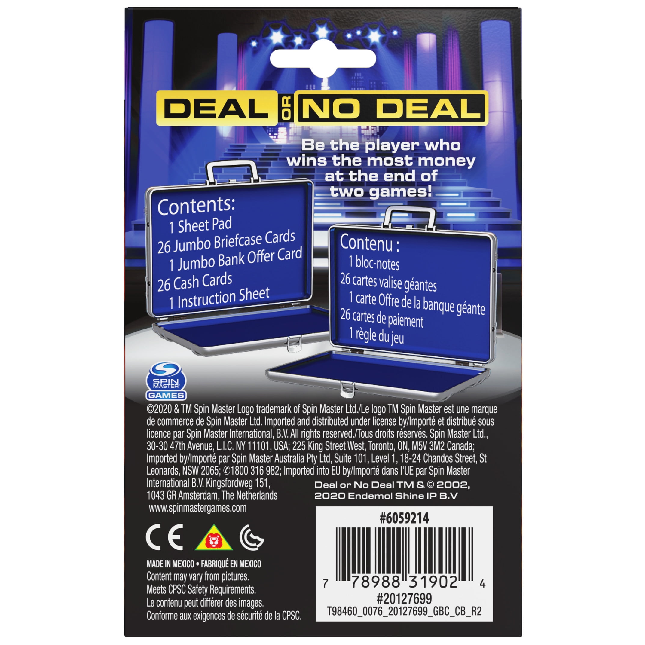 Deal or No Deal Game Show, Jumbo Card Game, For Families and Kids Ages 8 and up