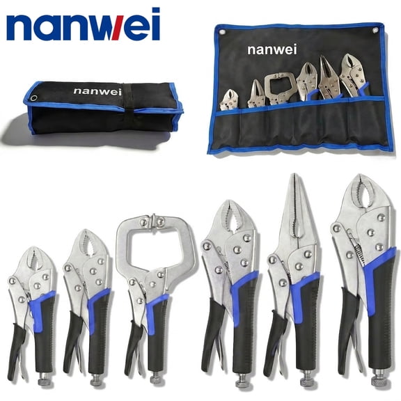 Nanwei, 5-10 Inch Heavy-Duty Locking Pliers, 6 Piece