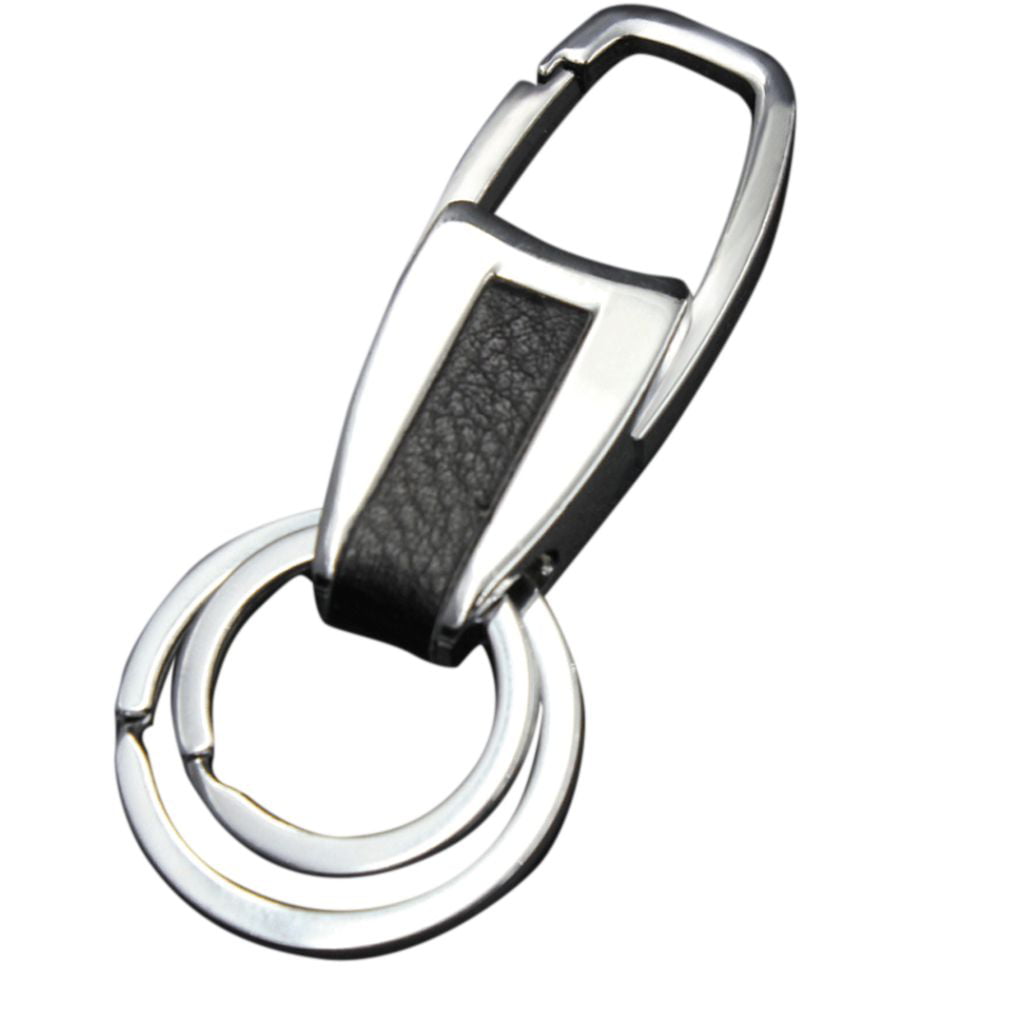 Western Barrel Ssaddle Horse Leather Turn N Burn Key Fob Metal Key Ring Chain 