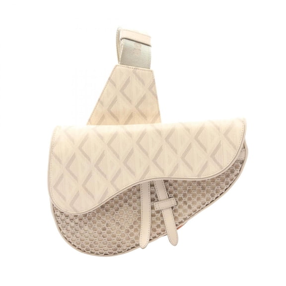 Pre-Owned Christian Dior Dior Nautic Saddle Bag CD Diamond Waist Body Handbag Coated Canvas...