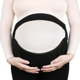 thumbnail image 2 of Unique Bargains Maternity Antepartum Belt Pregnant Women Abdominal Support Waist Belly Band Back Brace Black Black M, 2 of 7