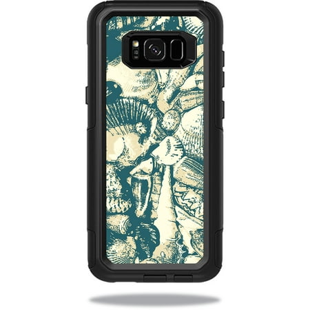 Skin For OtterBox Commuter Samsung Galaxy S8+ Case – Tan Seashells | MightySkins Protective, Durable, and Unique Vinyl Decal wrap cover | Easy To Apply, Remove, and Change Styles | Made in the