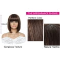 thumbnail image 3 of Pelucas de cabello humano Bob corto con flequillo 10 pulgadas Ombre Brown Ninguno Pelucas delanteras de encaje Peluca de pelo lacio brasileño para mujeres negras Sincero Electrónica, 3 of 5