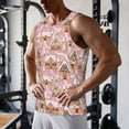 thumbnail image 5 of Fuzoiu Gingerbread Houses Pink Wonderland Print Men's Workout Tank Tops,Sleeveless Gym Shirt Quick Dry,Fitness Bodybuilding T-Shirt,Muscle Athletic Workout Tee-XX-Large, 5 of 7
