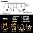 thumbnail image 3 of Kmdttou Outdoor Solar Lights Christmas Window Lights Decorations Christmas Curtain Lights Fairys Lights With 8 Modes LED Christmas Lights For Bedroom Party Decor, 3 of 8